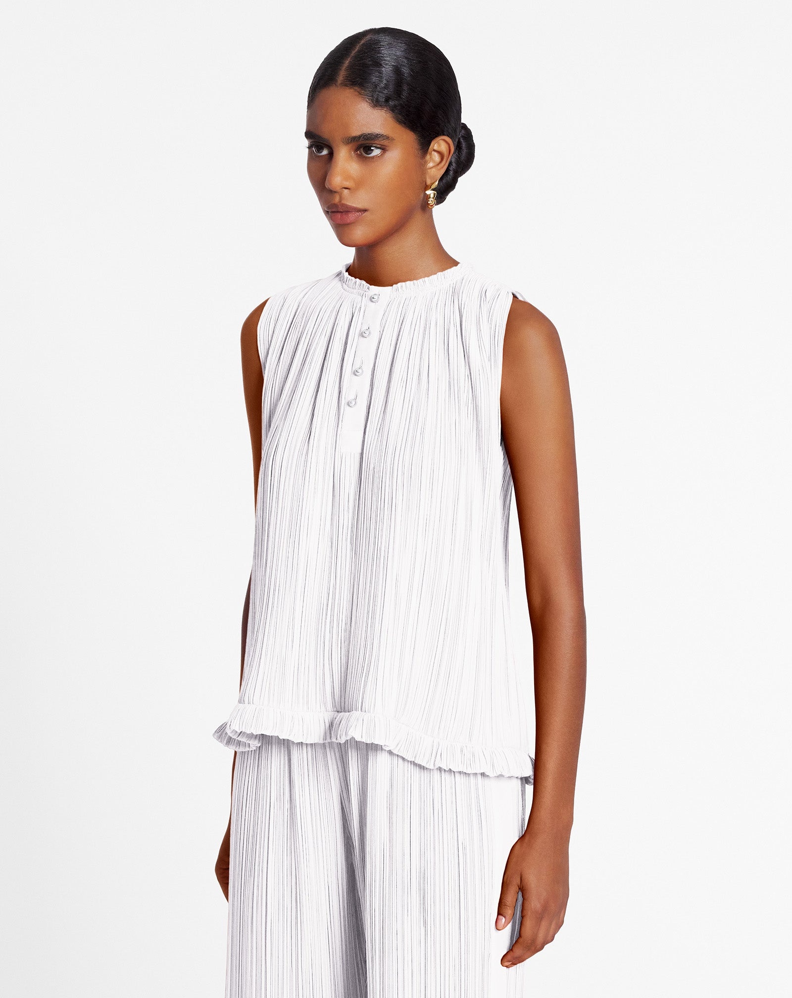 PLEATED SLEEVELESS TOP - 3