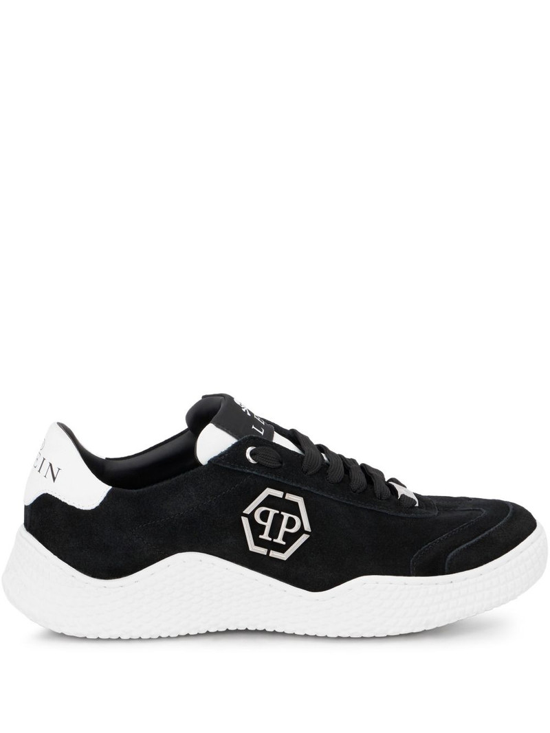 hexagon suede runner trainers 1