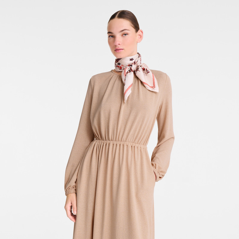 Longchamp Forêt Longchamp Silk scarf 90 Ebony - Silk outlook