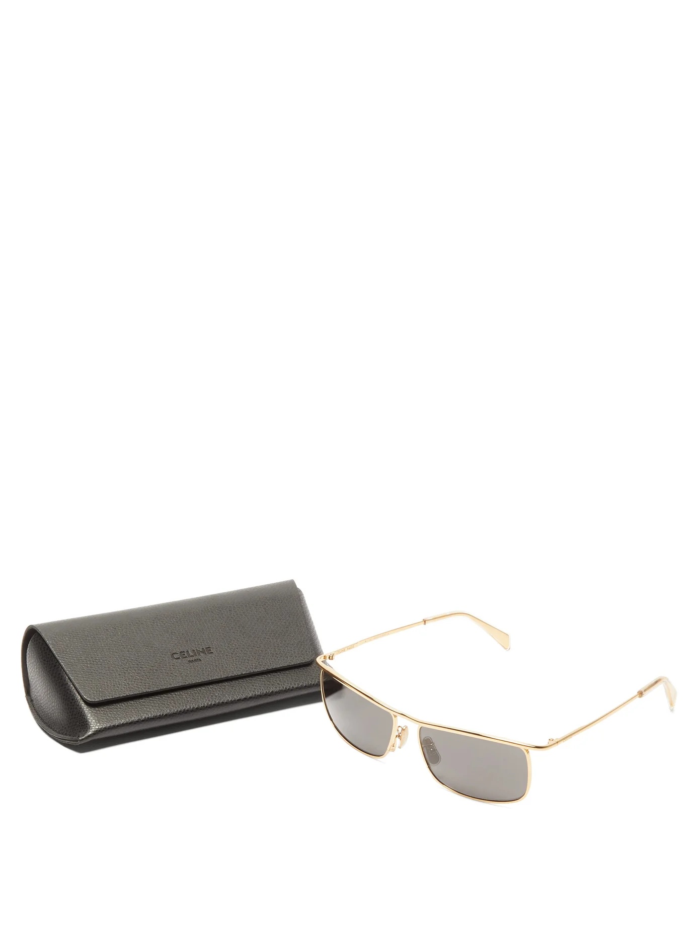 Rectangular metal sunglasses - 5