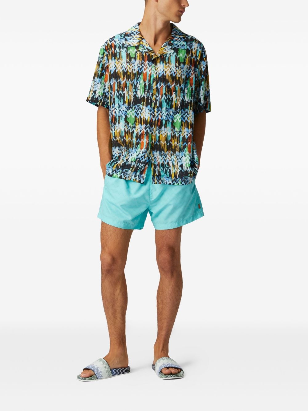 zigzag-print shirt - 2