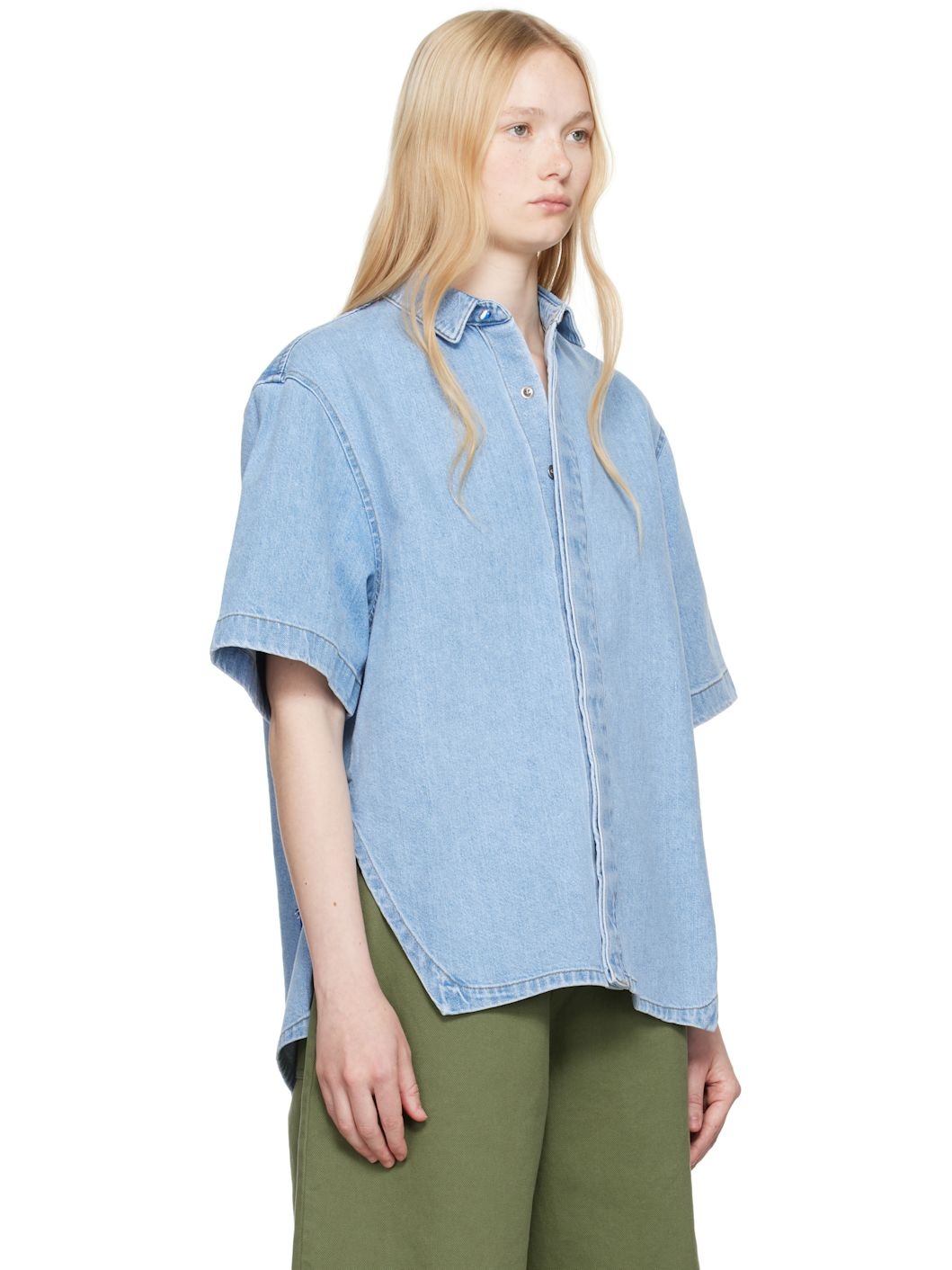 Blue Half Sleeve Product. 57 Denim Shirt - 2