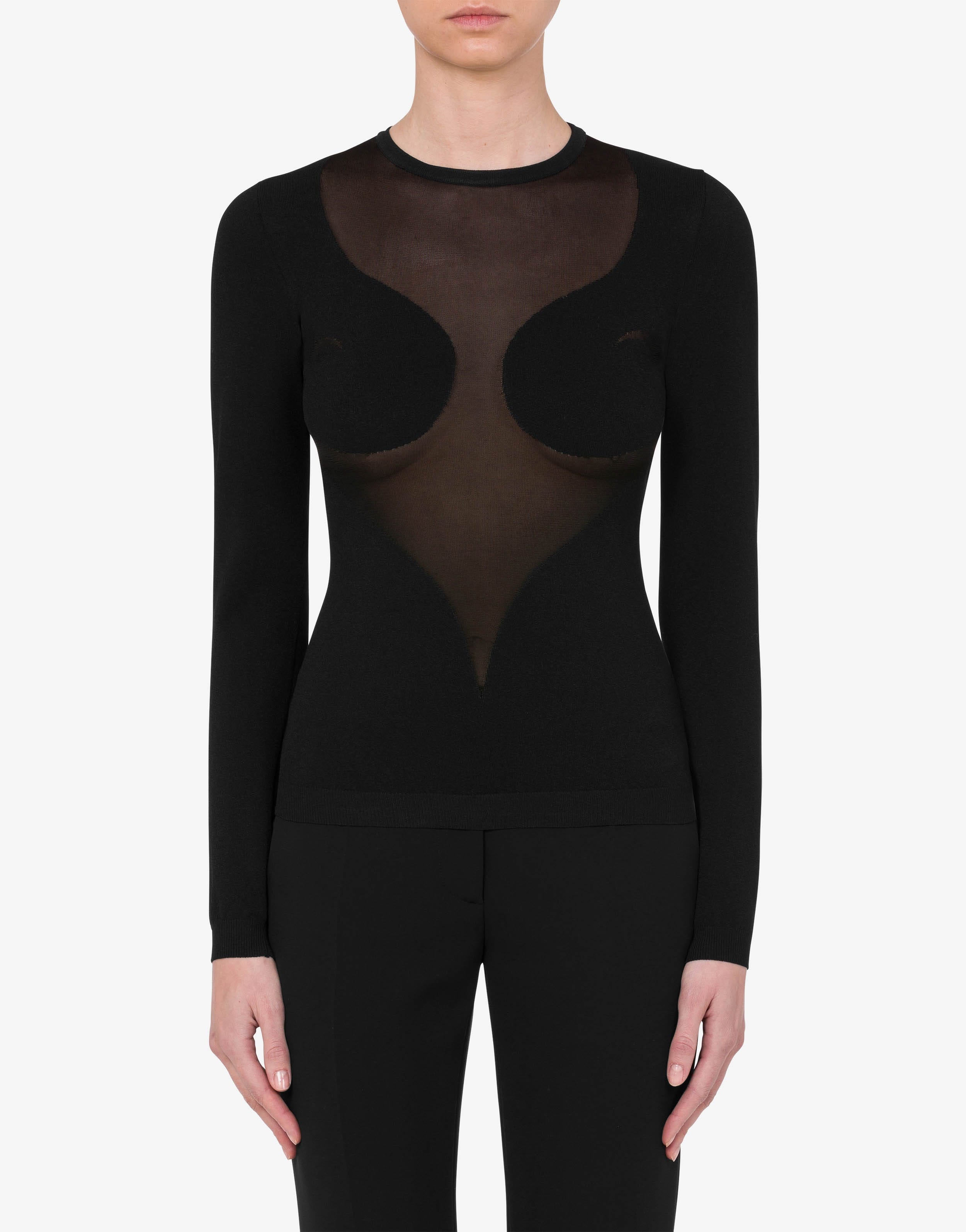 STRETCH VISCOSE PULLOVER - 2