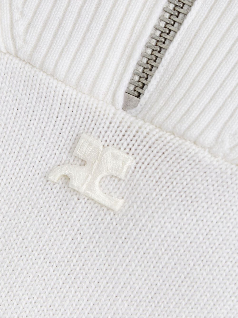 embroidered-logo zip sweater 4
