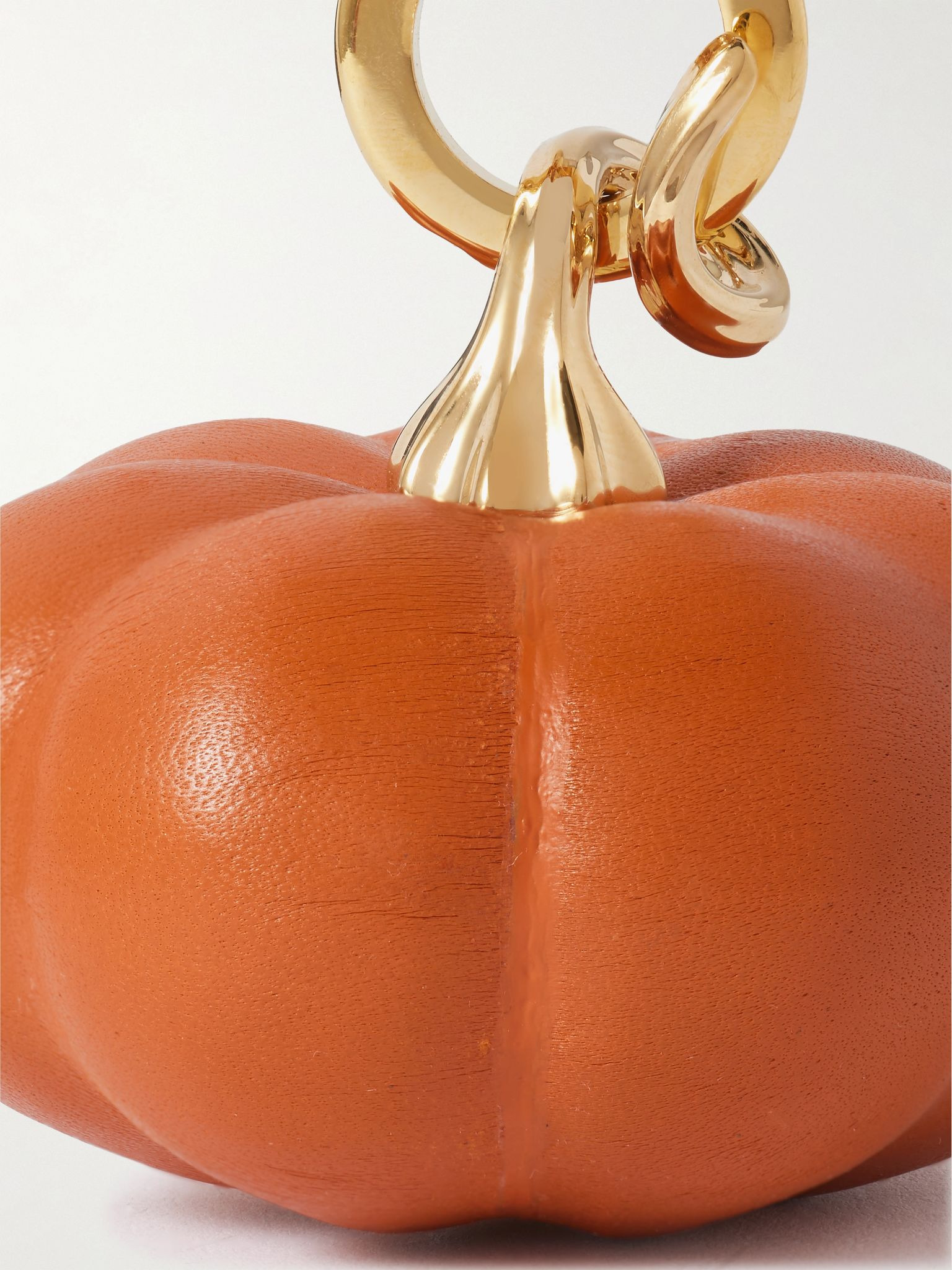 Pumpkin gold-tone and resin bag charm Orange - 3