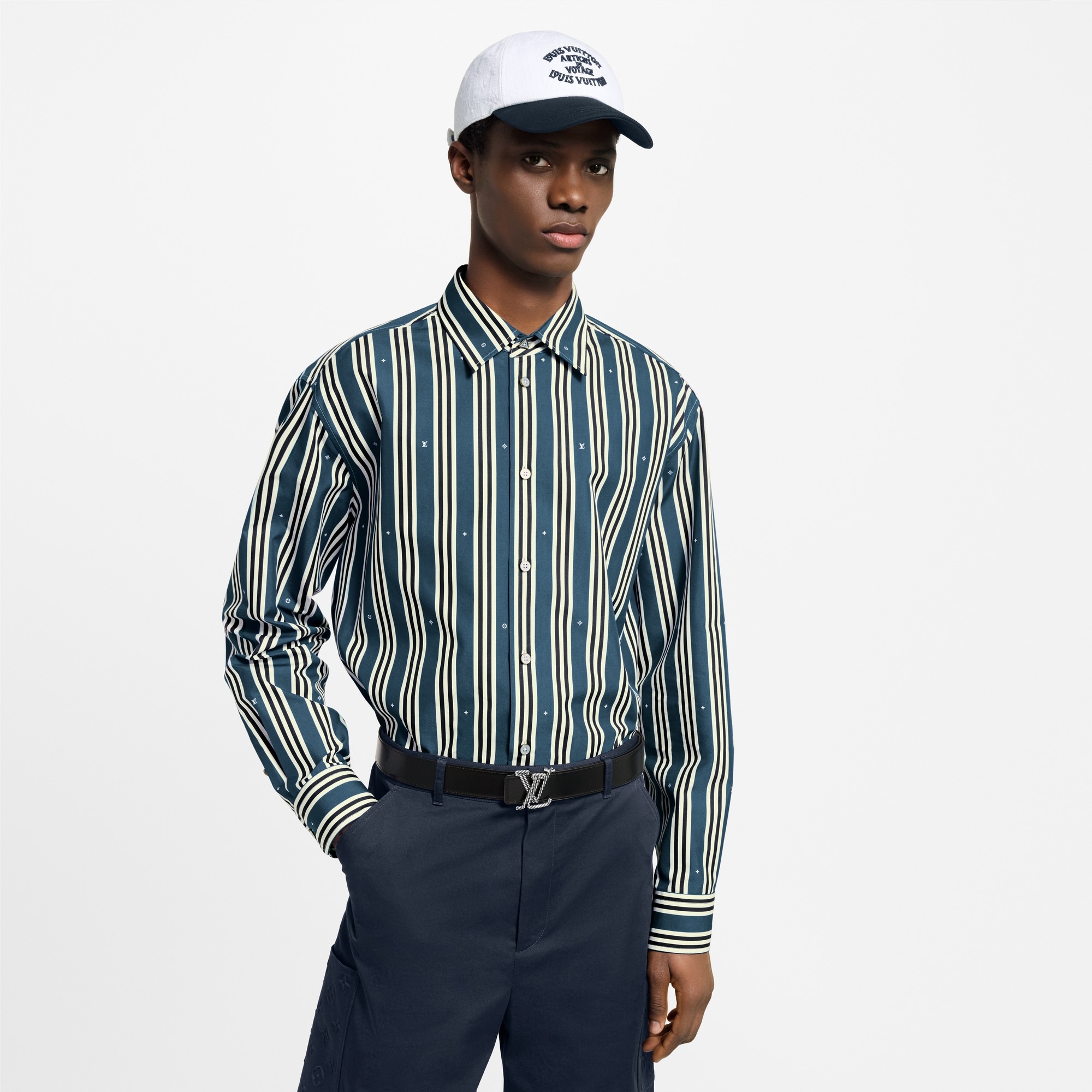 Striped Oversized Shirt - 2