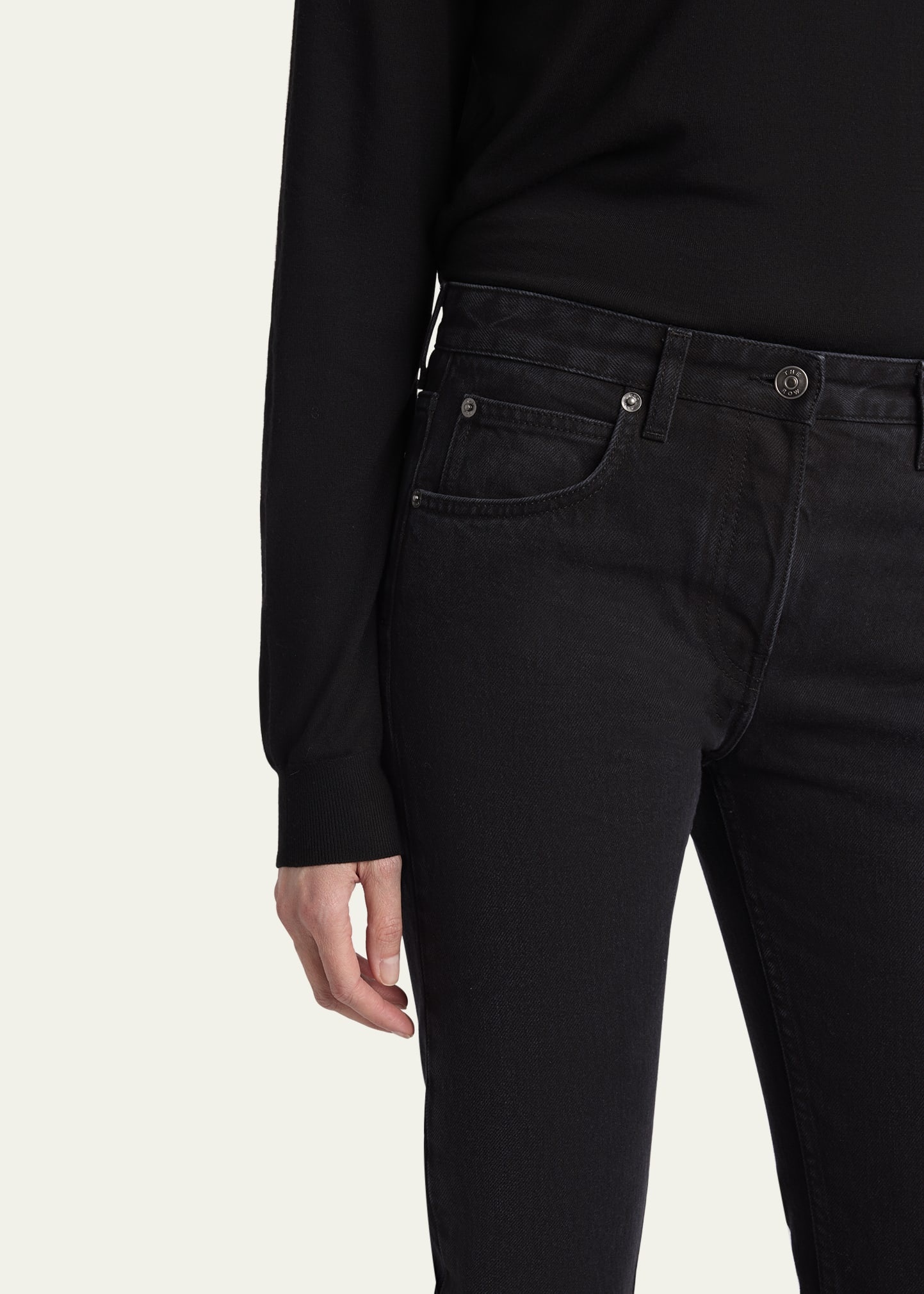 Riaco Mid-Rise Straight-Leg Ankle Jeans - 5