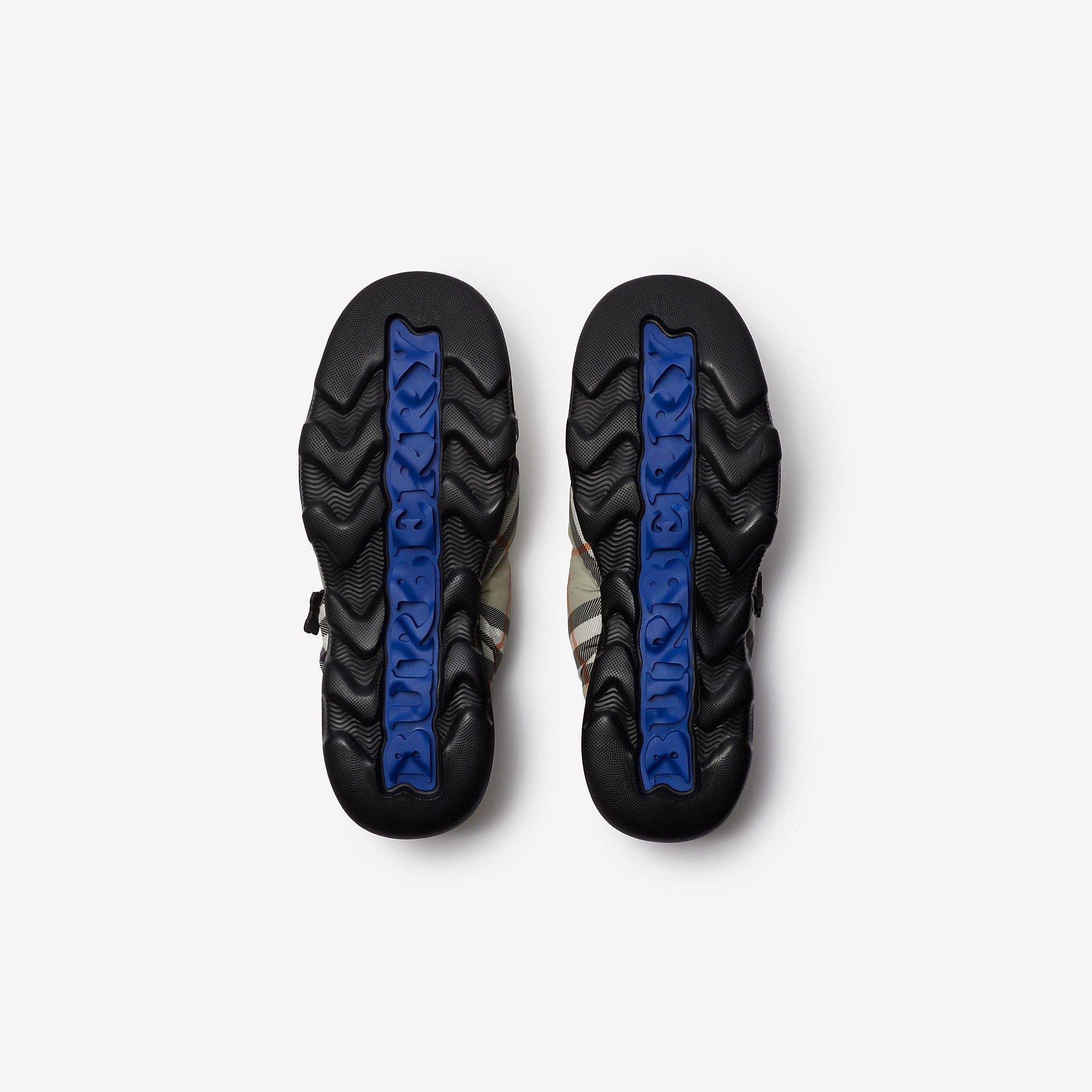 Check Nylon Blend Pillow Mules - 6
