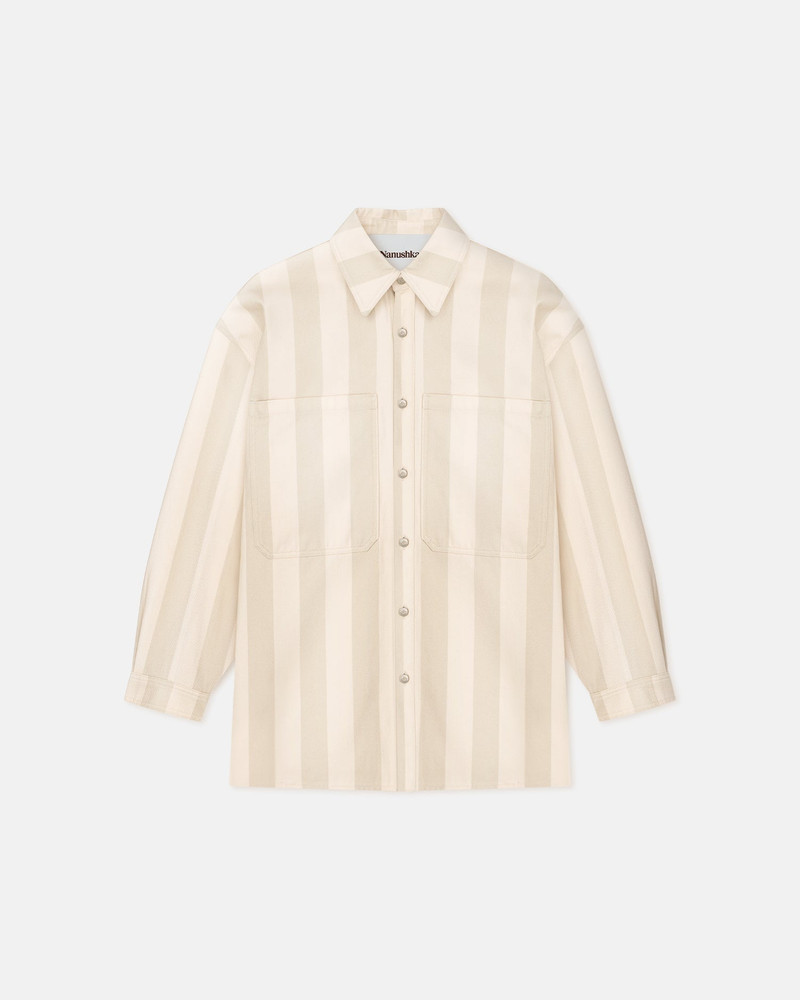 Striped Denim Long-Sleeve Shirt 1