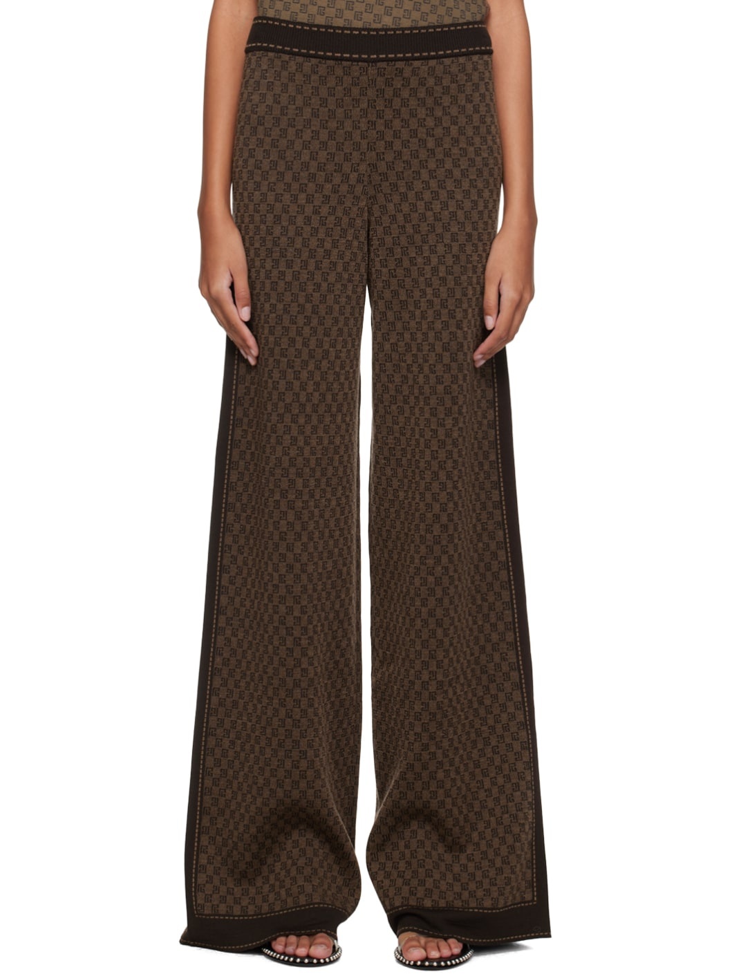 Brown Mini Monogram Lounge Pants - 1