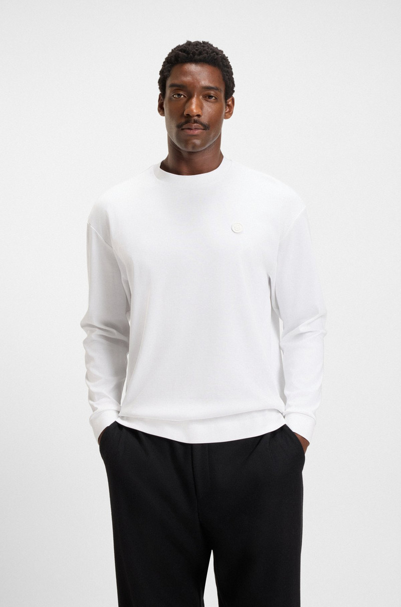 MERCERISED-COTTON T-SHIRT WITH DOUBLE B MONOGRAM 2