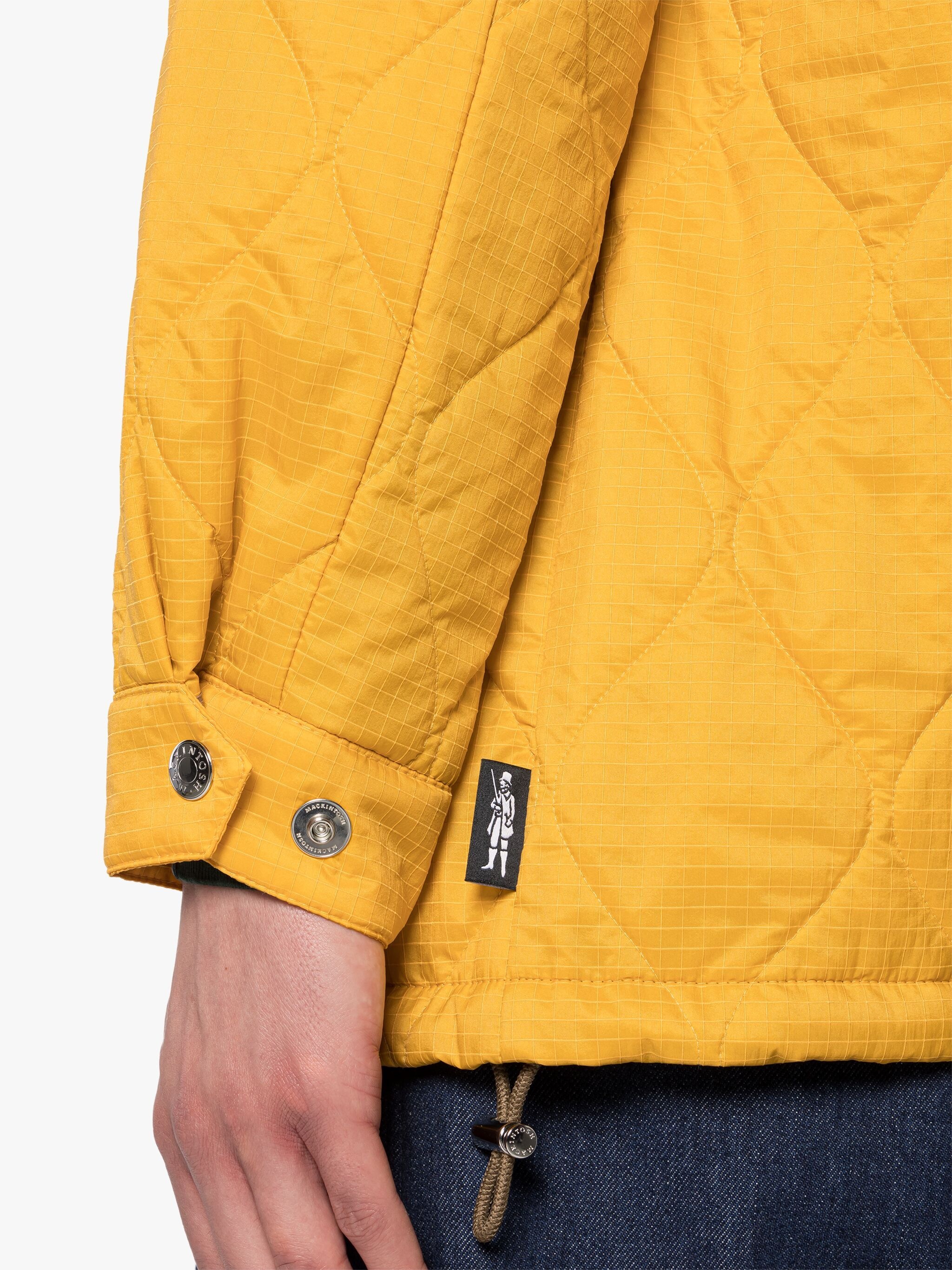 TEEMING YELLOW NYLON QUILTED COACH JACKET - 5