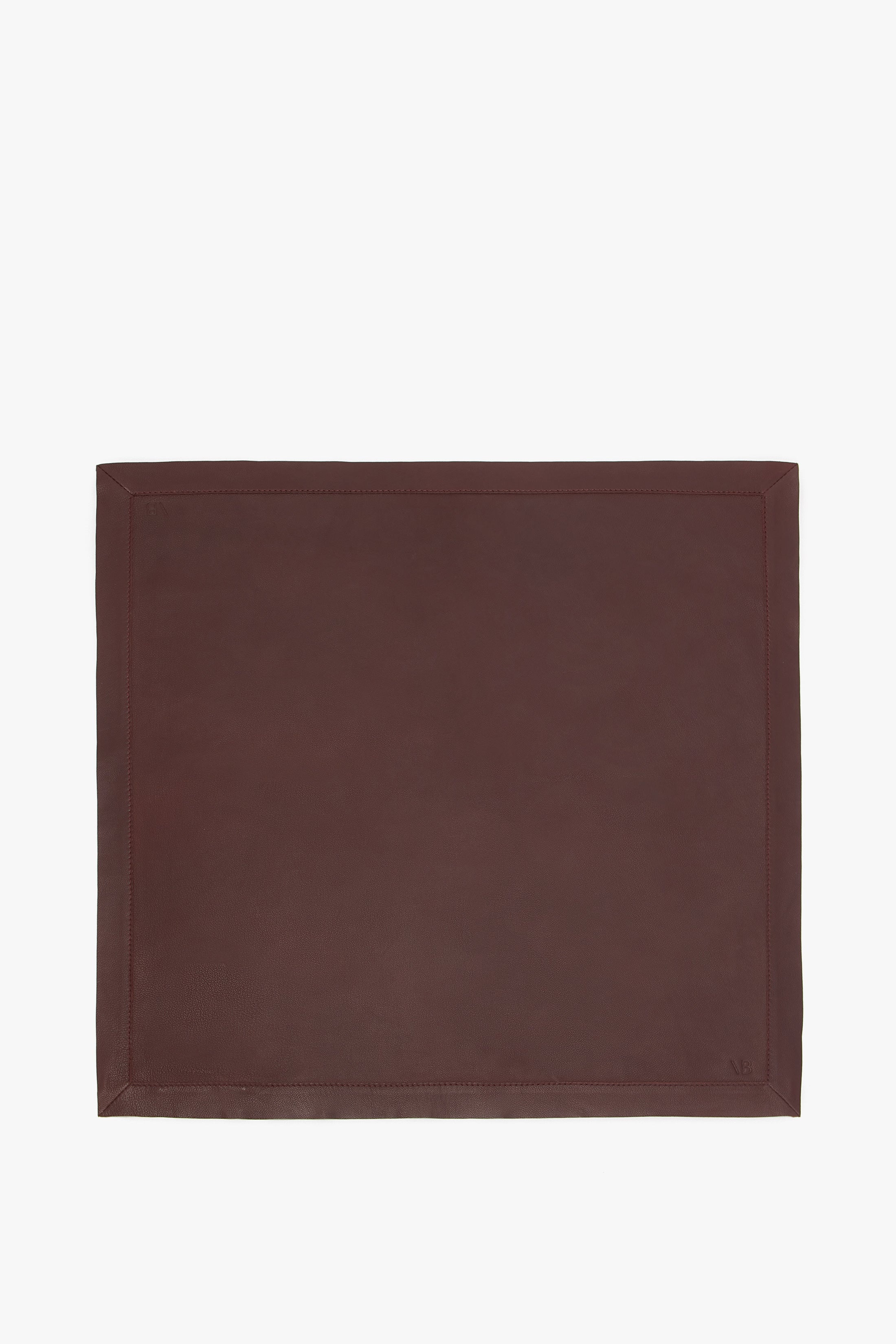 Leather Scarf In Bordeaux - 2