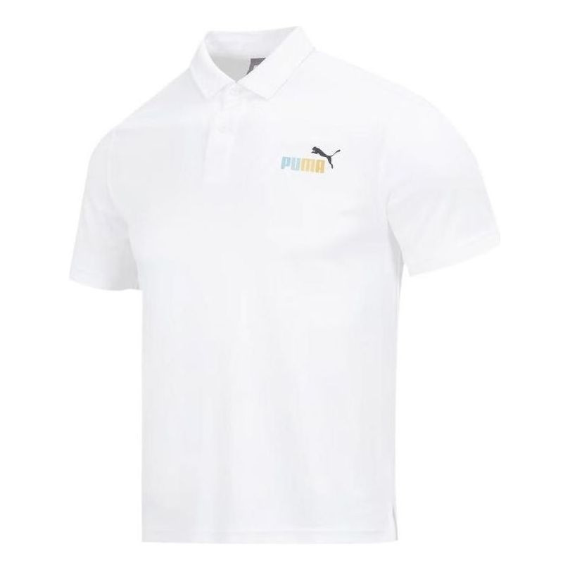 PUMA Graphic Logo Polo Shirt 'White' 678011-02 - 1
