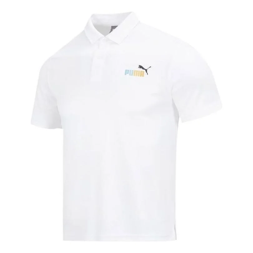 PUMA Graphic Logo Polo Shirt 'White' 678011-02 - 1