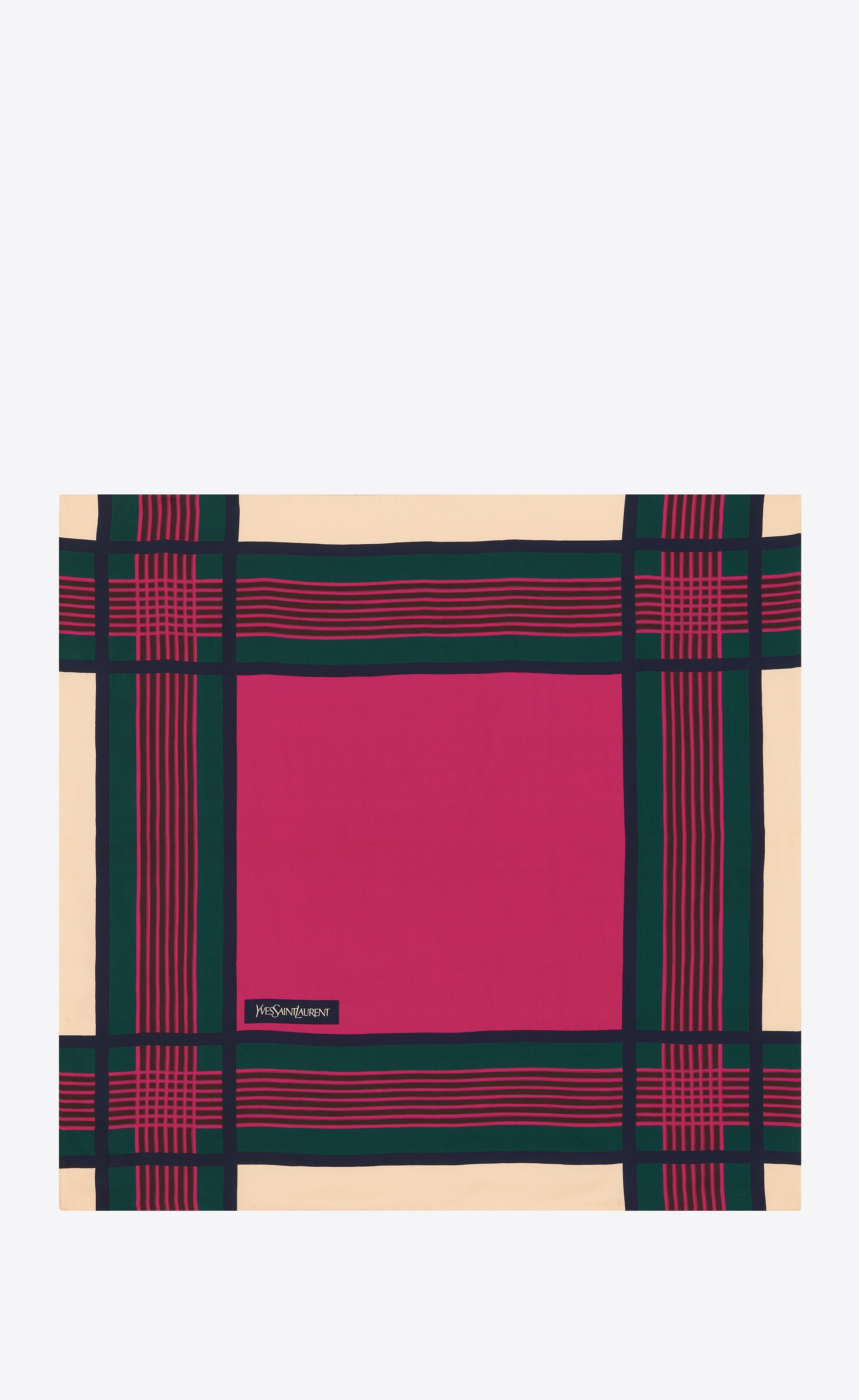 square scarf in silk twill - 2