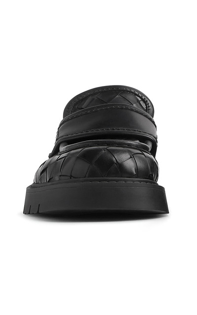 Bottega Veneta Haddock Intrecciato Leather Loafers black outlook