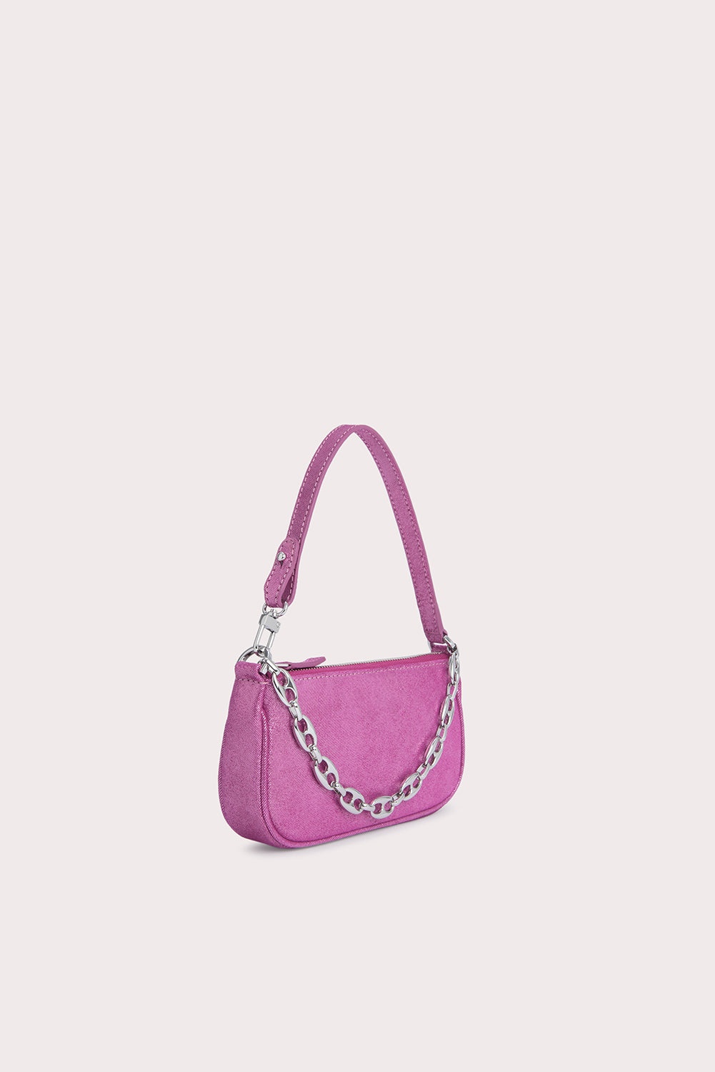 Mini Rachel Fuchsia Jeans Lame Leather - 2
