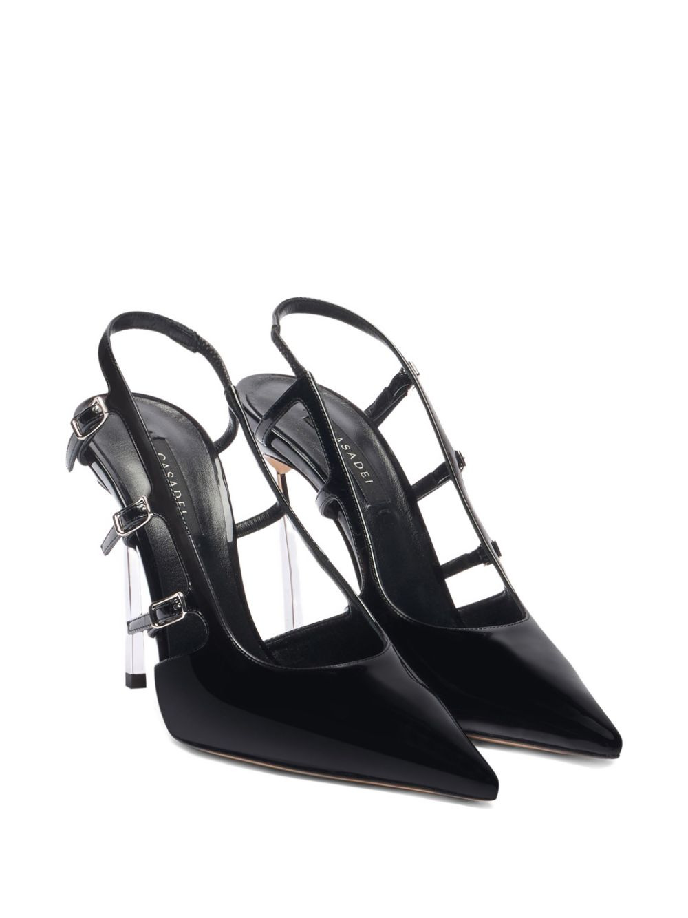 100mm cut-out slingback heeled pumps - 2
