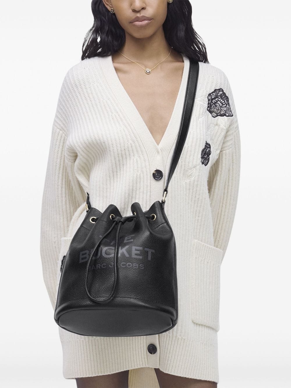 The Leather Shoulder bucket bag - 3