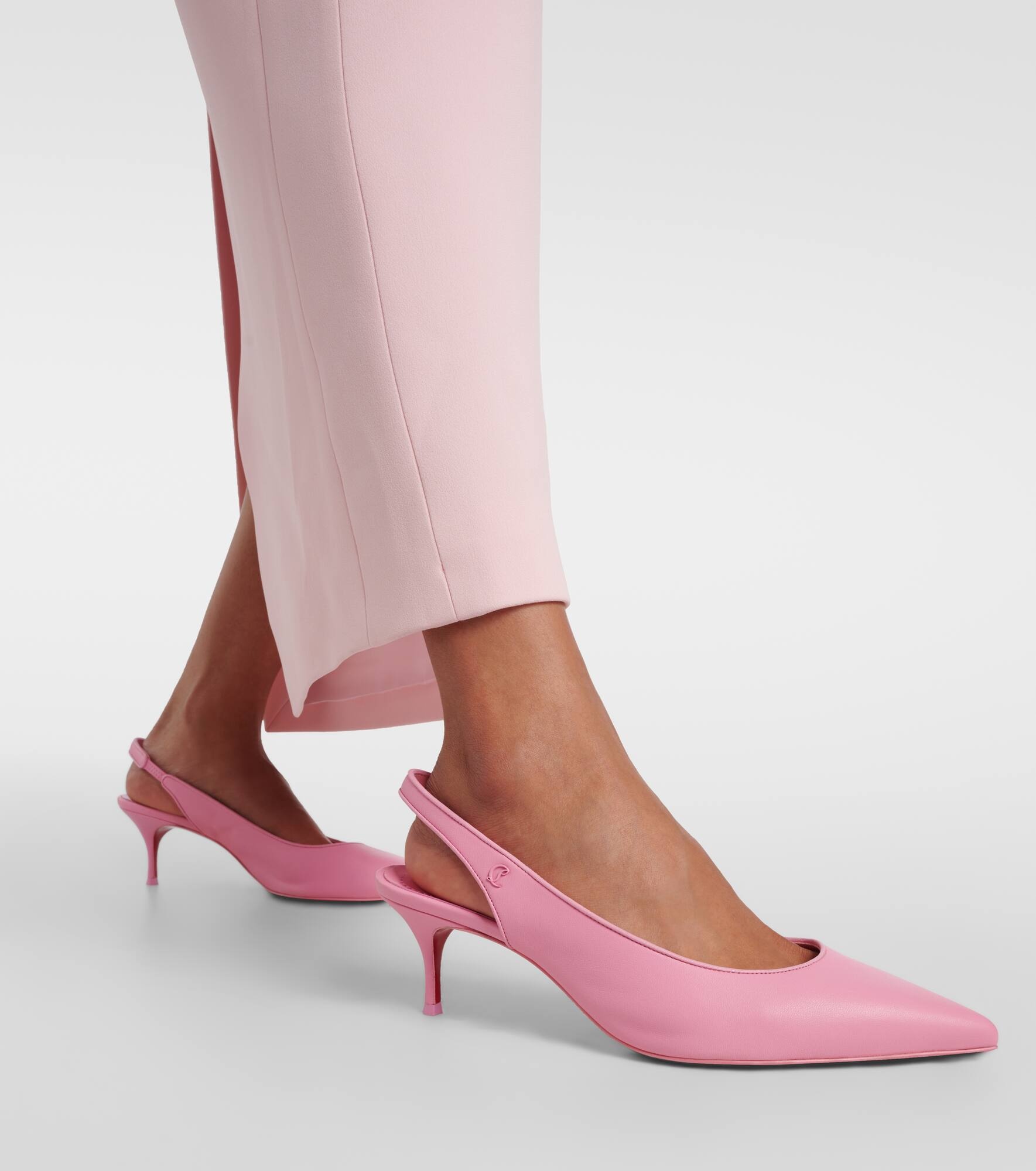 Sporty Kate 55 leather slingback pumps - 4