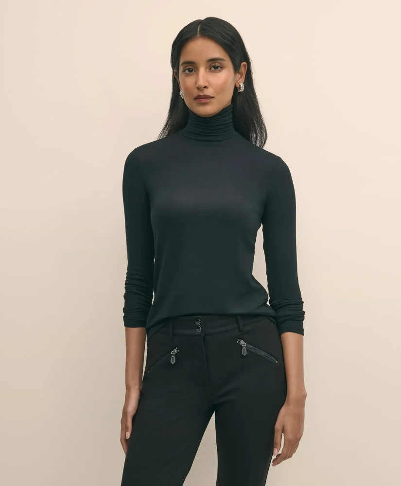 Lightweight Modal Cashmere Turtleneck - 1