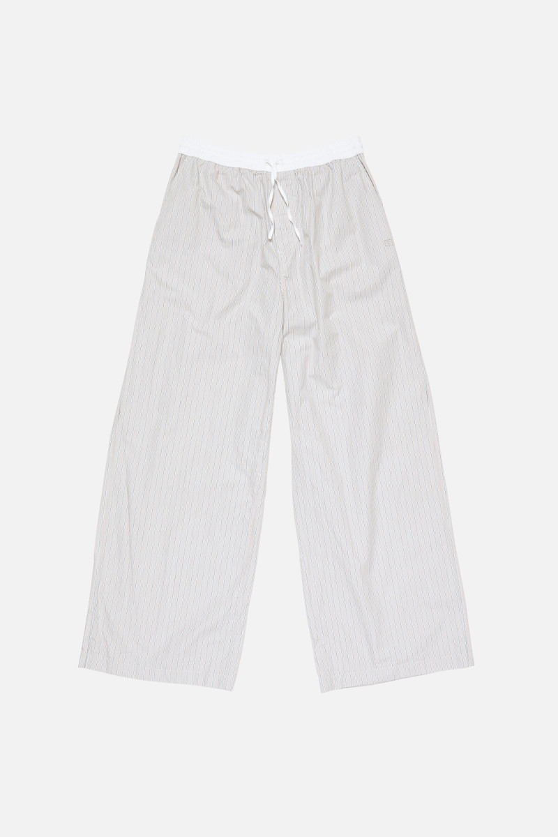 Striped cotton trousers - Multi brown 1