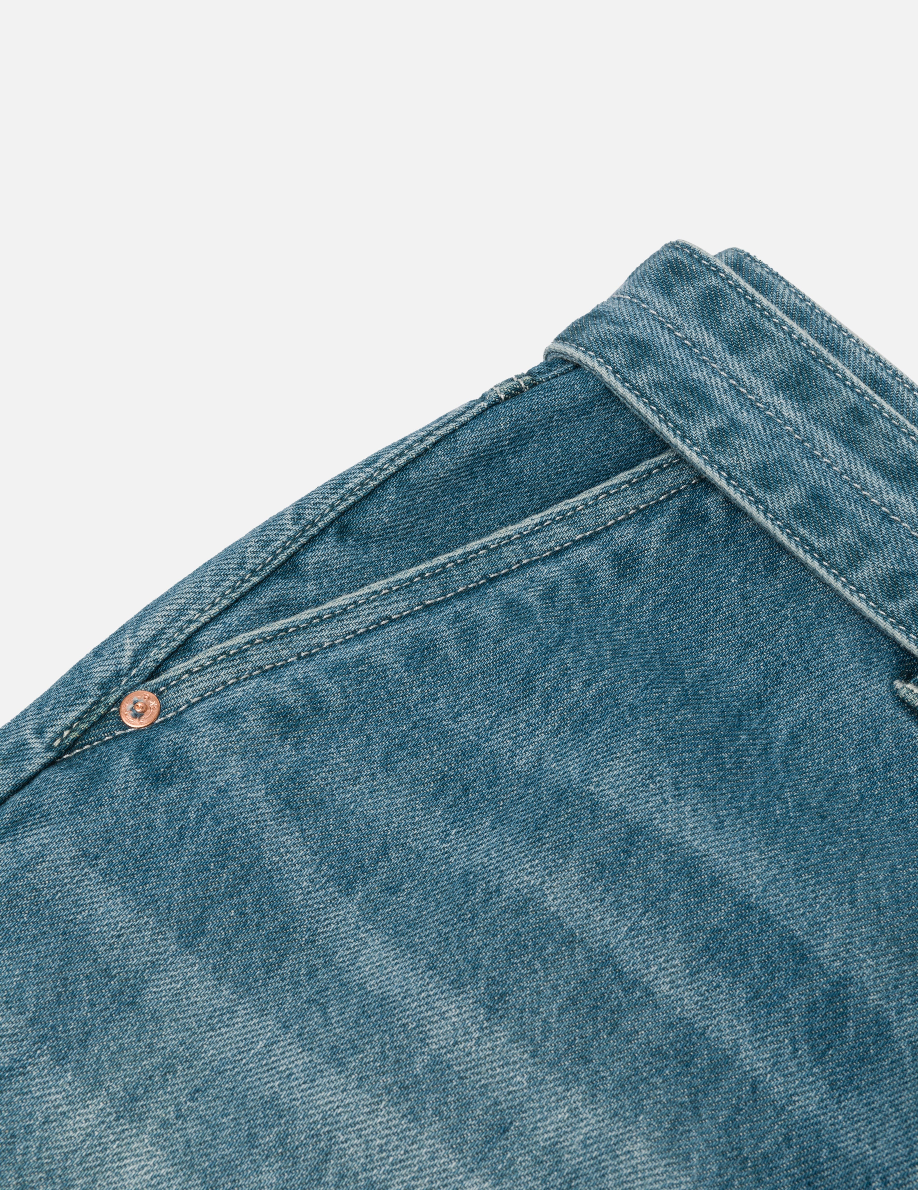 Playful Seagull Print Pocket Loose Fit Jeans #2038 - 9