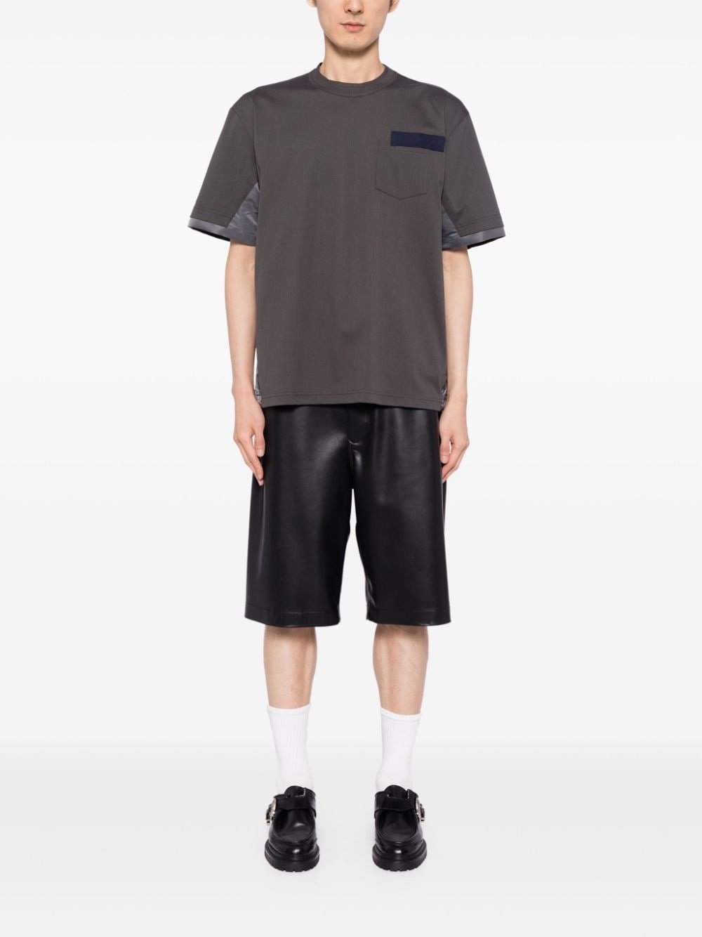 panelled-design T-shirt - 2