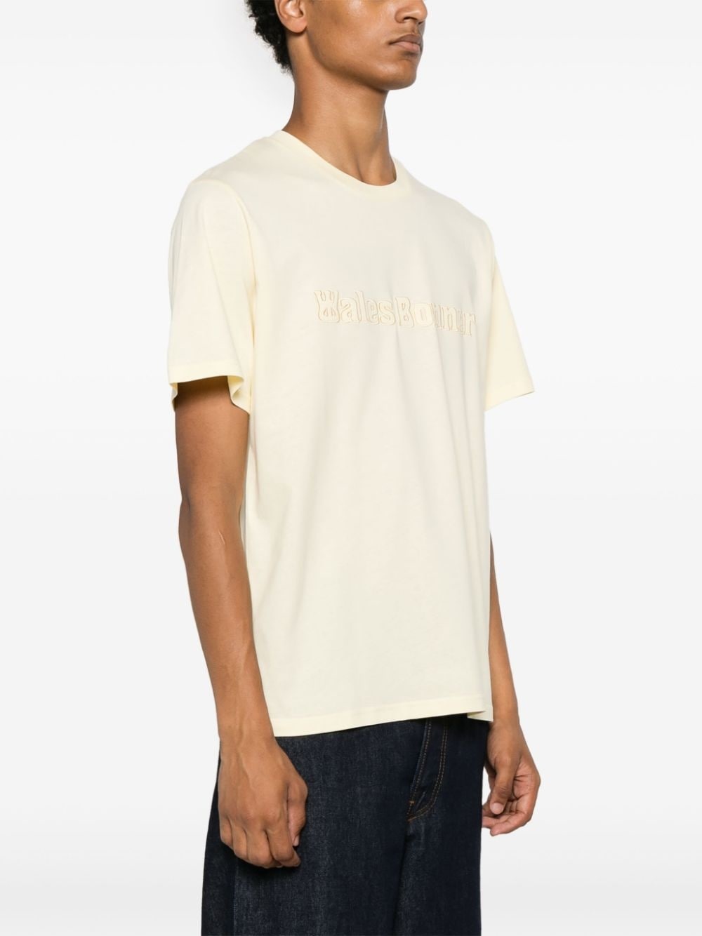 logo-patch cotton T-shirt - 3