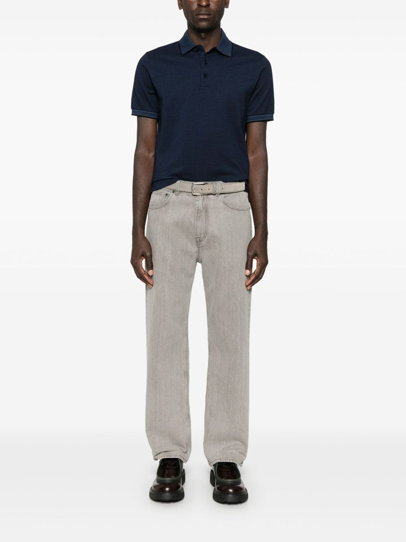 Canali piqué polo shirt outlook