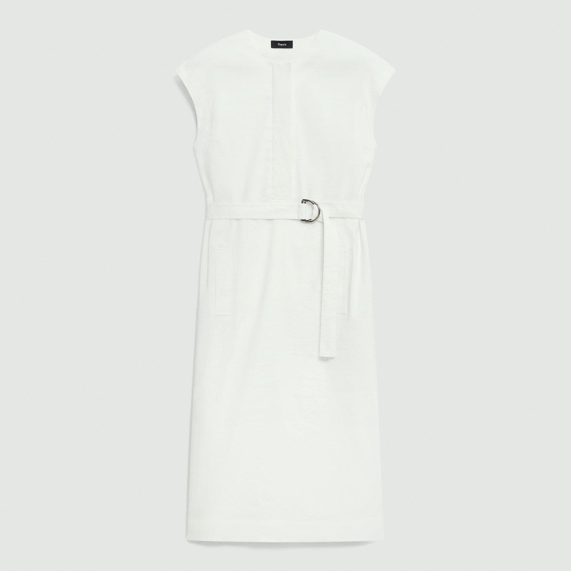 Belted Midi Dress in Good Linen - 1