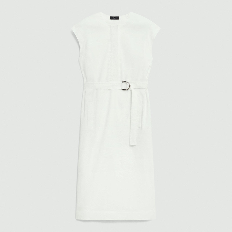 Belted Midi Dress in Good Linen 1