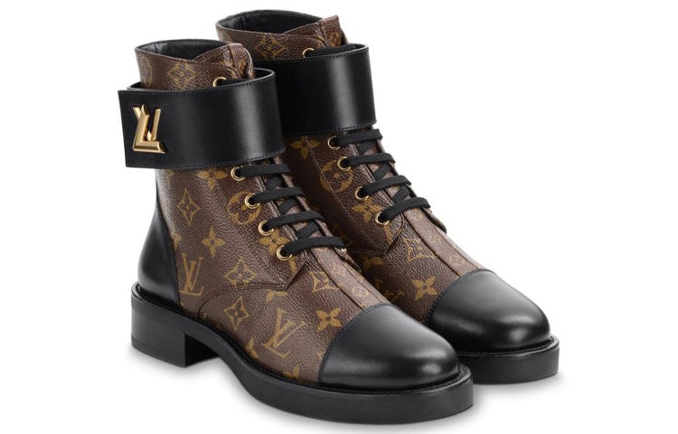 (WMNS) LOUIS VUITTON LV Wonderland Monogram Canvas Martin boots Brown 1A2Q3I - 3