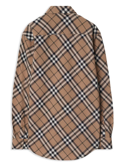 Burberry check-pattern poplin shirt outlook