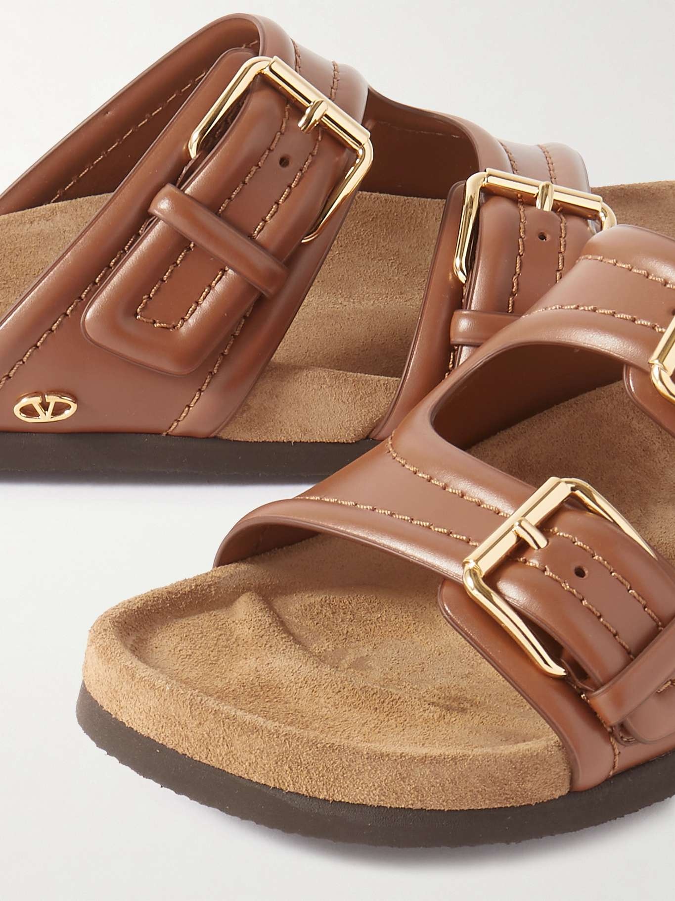 Fussfriend embellished leather slides - 4