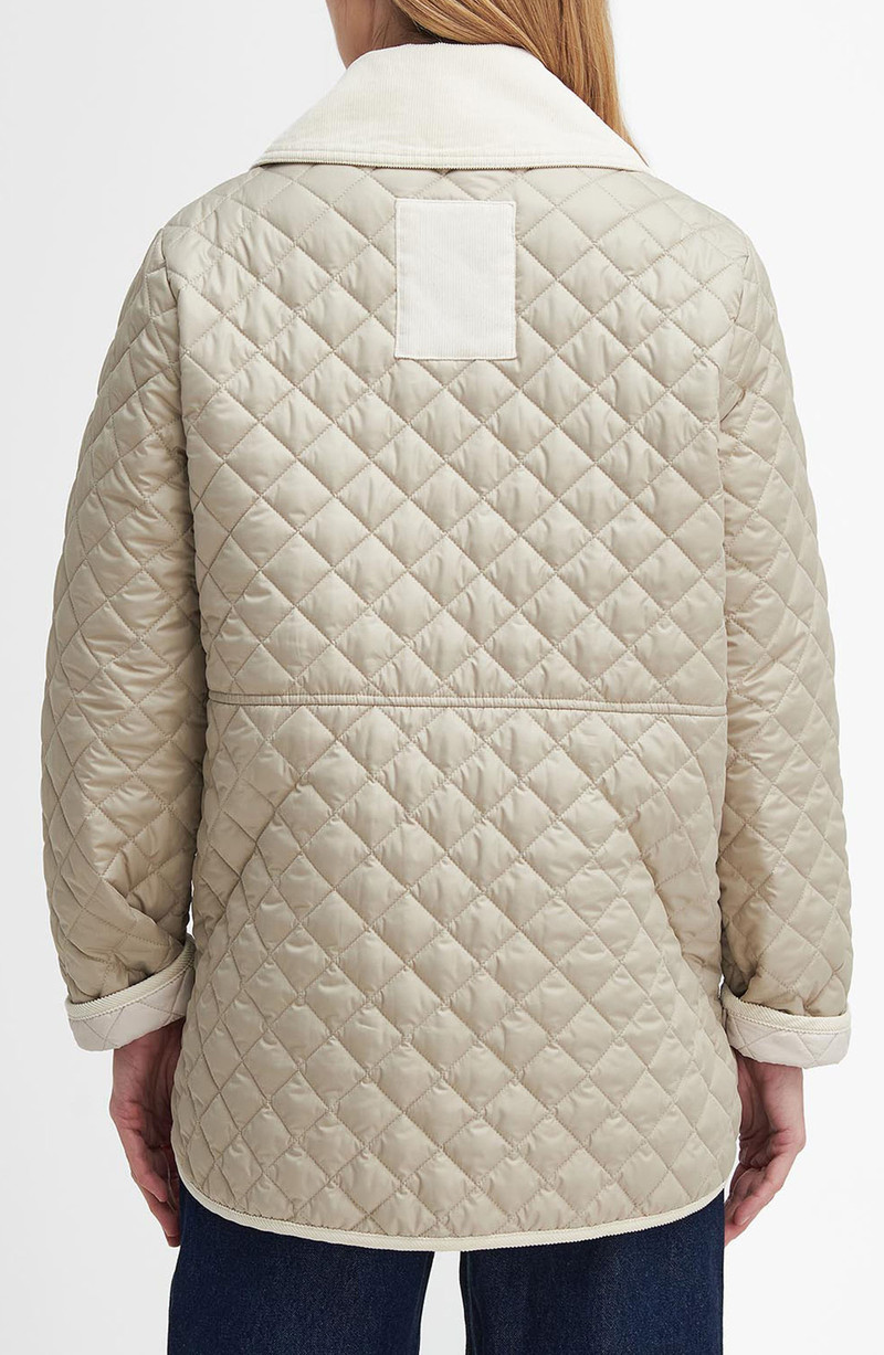 Barbour Barbour Fleur Quilted Jacket in Light Sand/Blanc at Nordstrom outlook