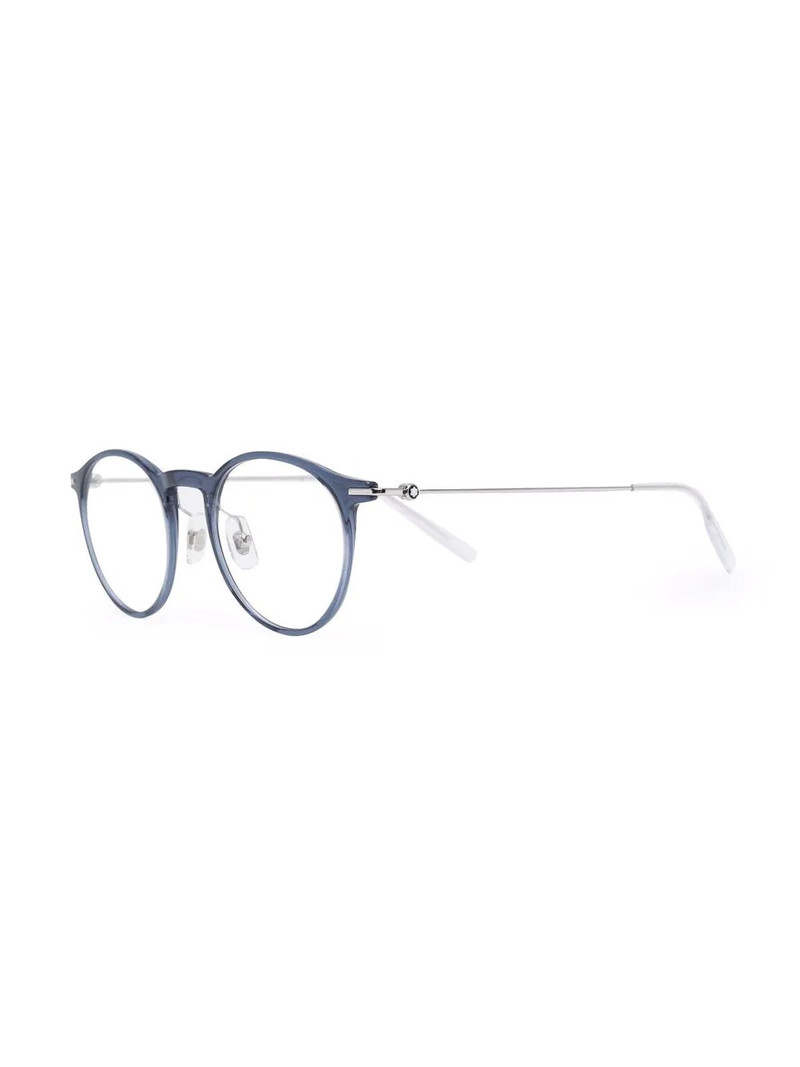 Montblanc round-frame clear glasses outlook