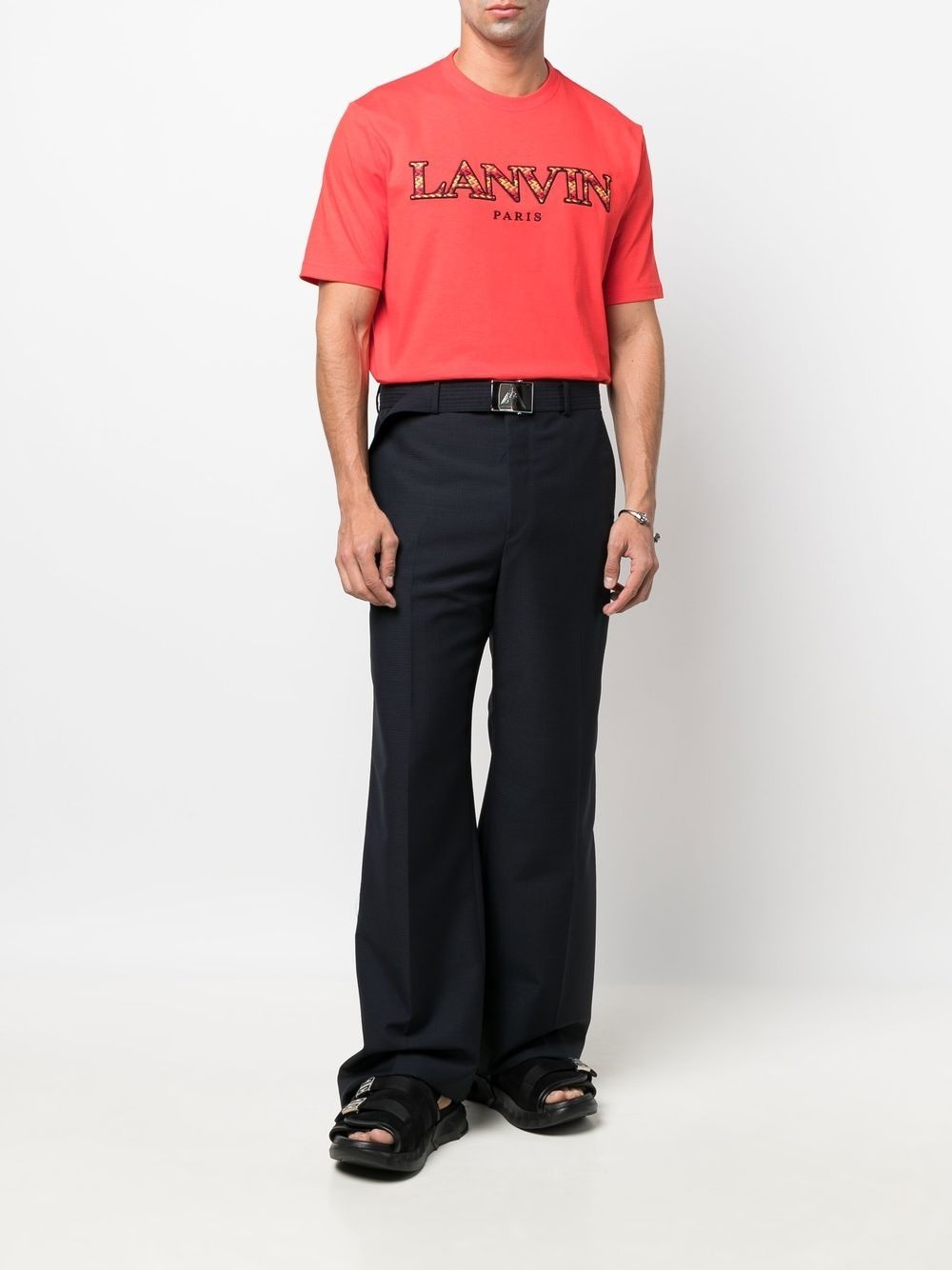 flared high-waisted trousers - 2