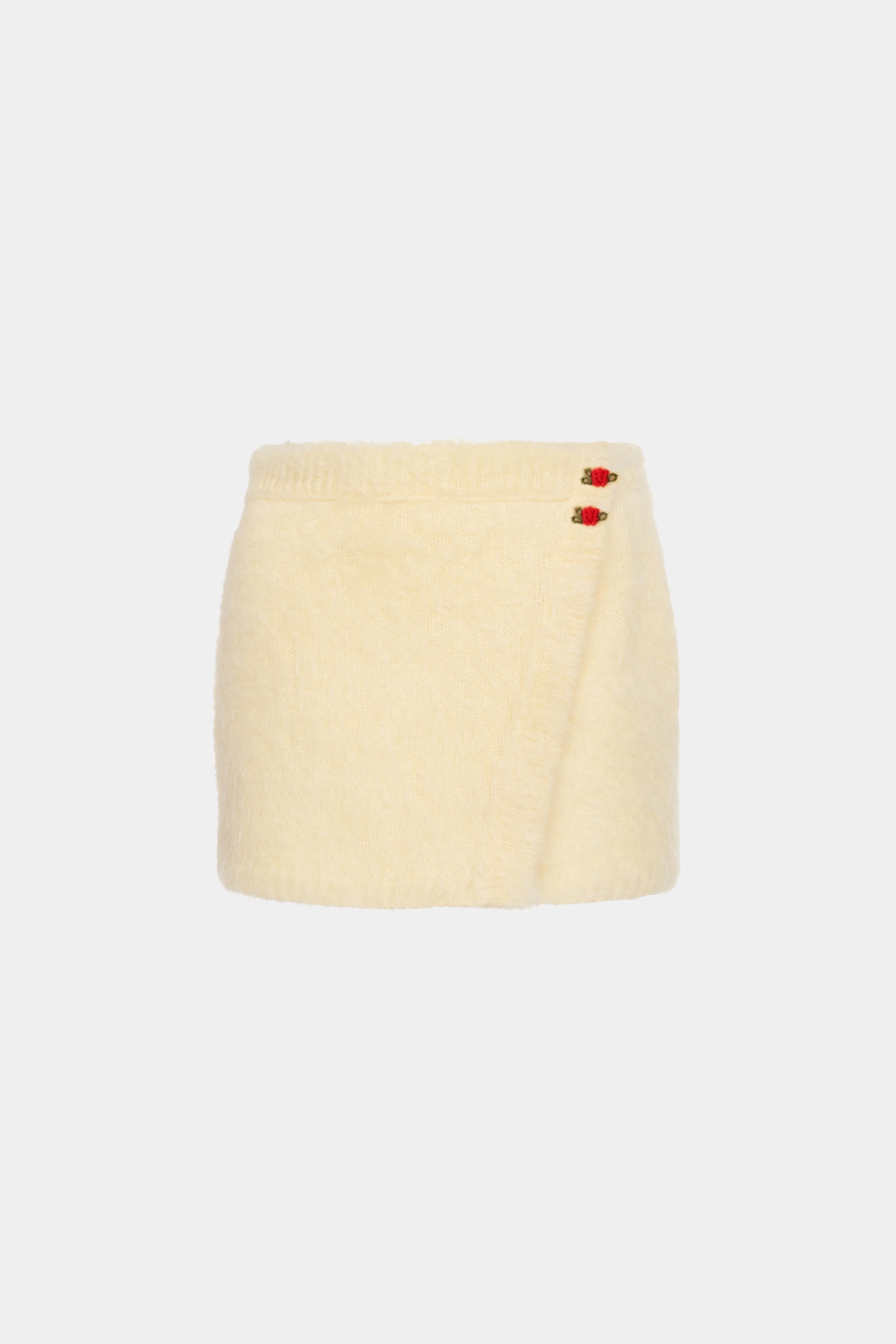 CARDED MOHAIR MINI SKIRT - 1