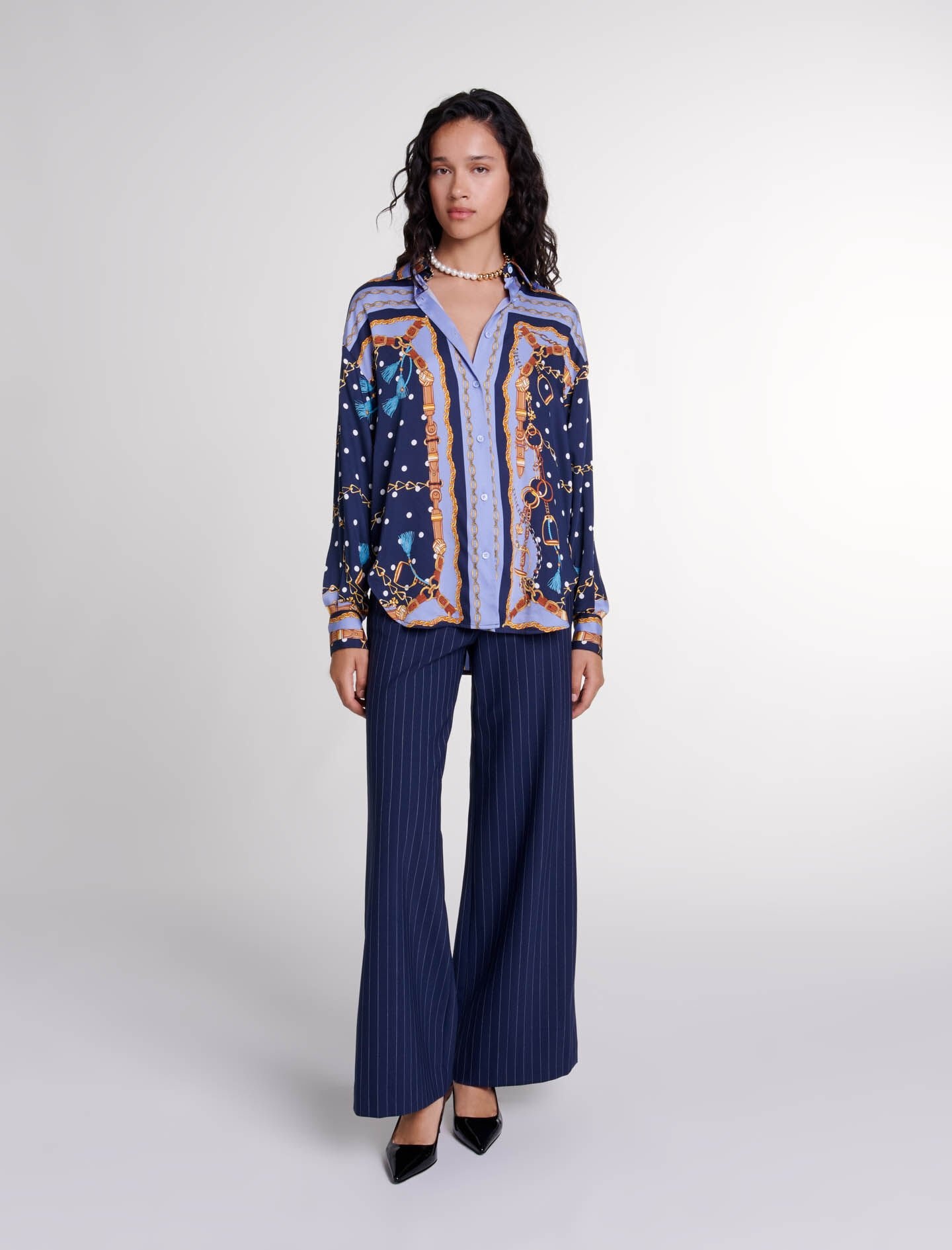 Satin-effect patterned shirt - 2