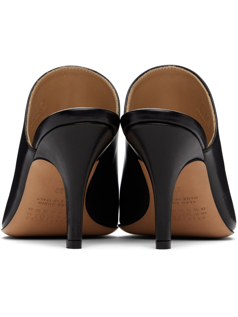 Black Oil Sandal Mules 2