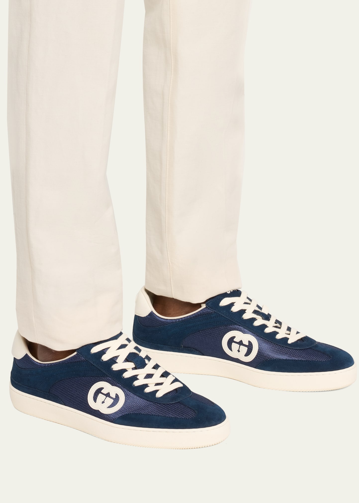 Men's G74 Canvas and Suede T-Toe Low-Top Sneakers - 2
