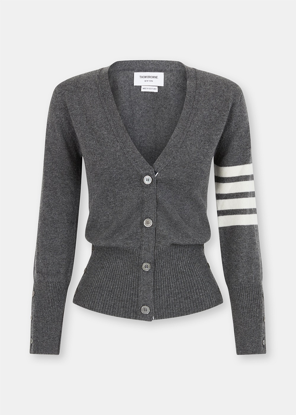 Medium Grey 4-Bar Cardigan - 1