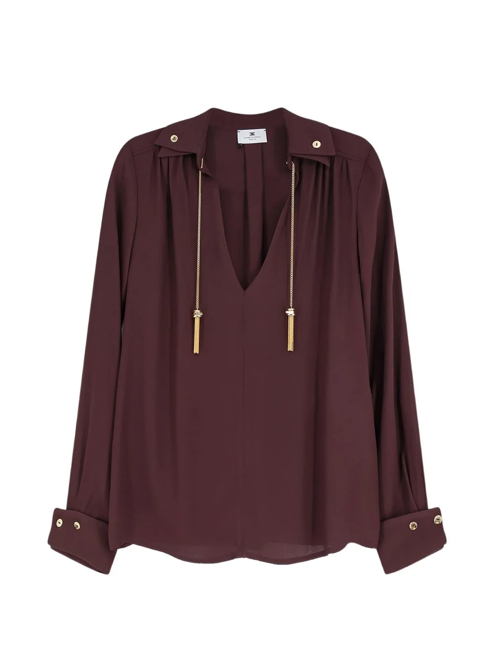 tassel collared shirt - 1