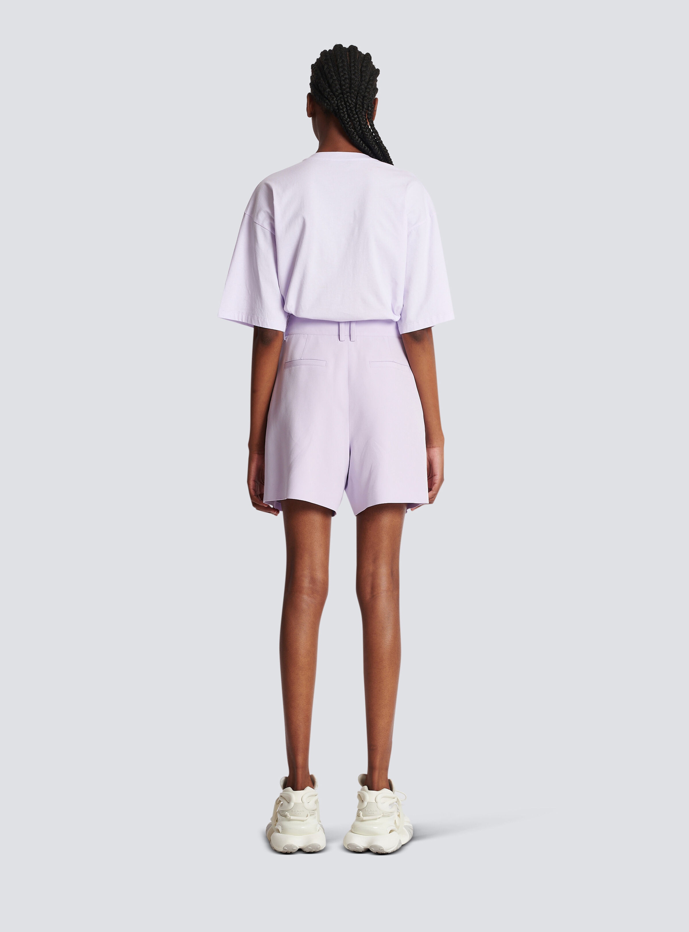 Flared crepe shorts - 4