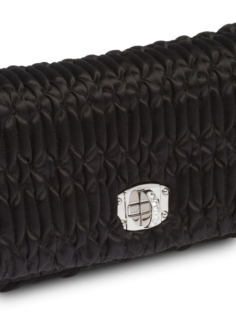 quilted satin shoulder bag - 6