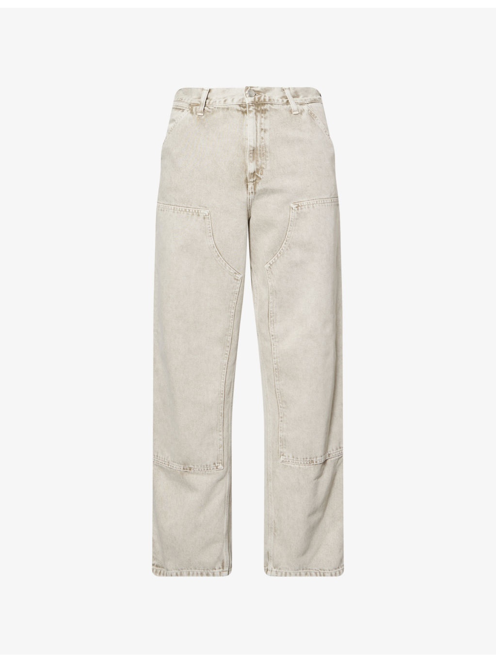 Double Knee Multi-Pockets Denim Trousers - 1