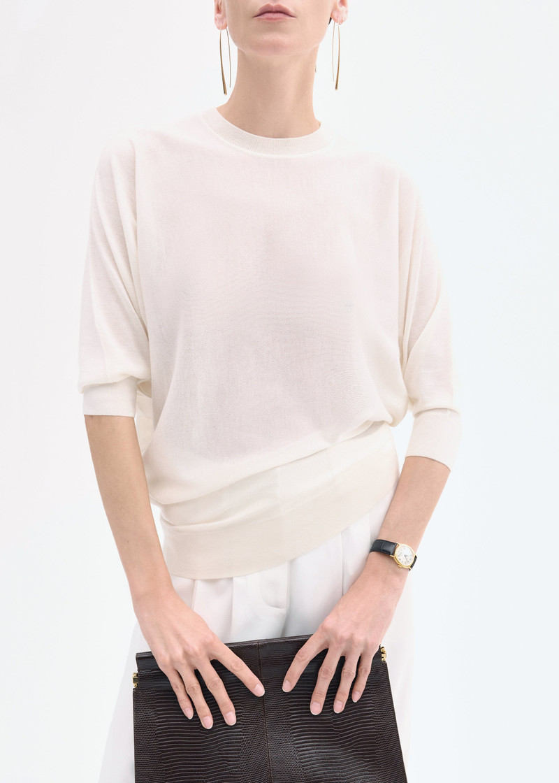 Draped Knit Top in Fine Cashmere 3