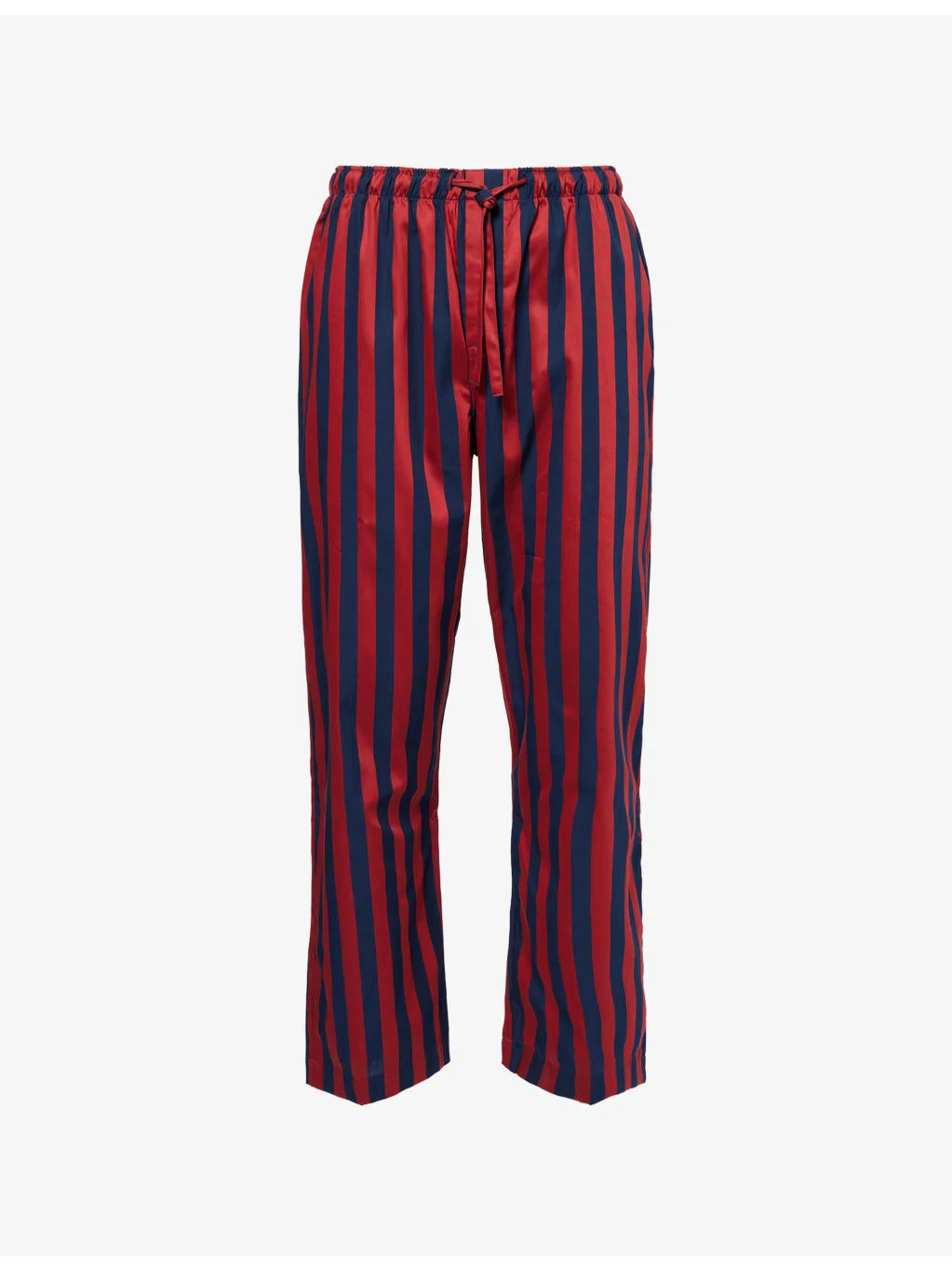 Striped Straight-Leg Cotton-Poplin Pyjama Bottoms - 1